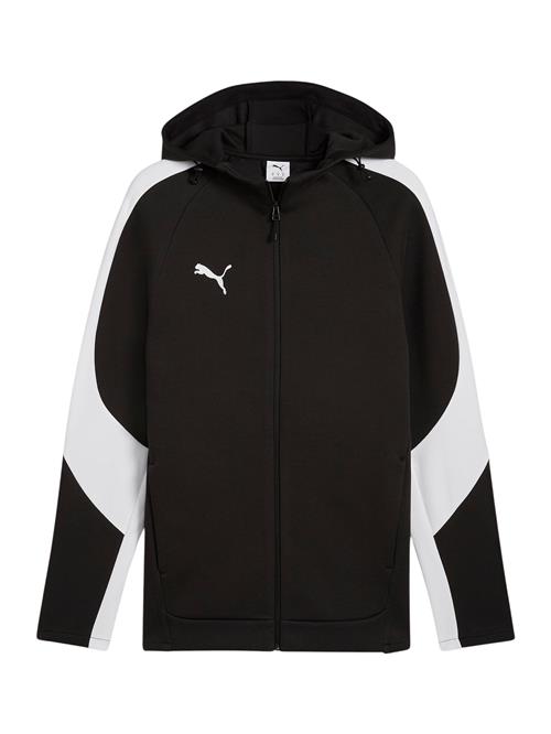PUMA Sportssweatjakke 'TeamEvostripe'  sort / hvid