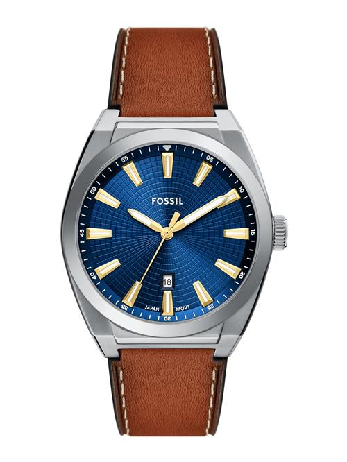 FOSSIL Analogt ur 'Everett'  blå / brun / sølv