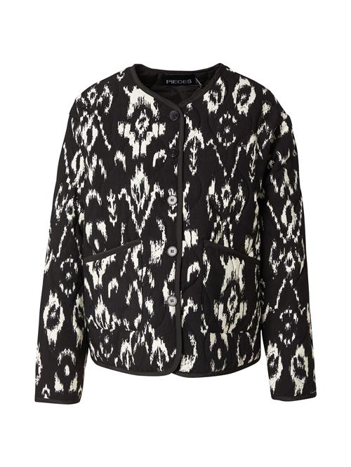 PIECES Overgangsjakke 'PCMALINA'  sort / hvid
