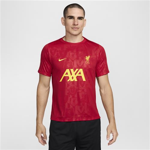 Liverpool FC Academy Pro Nike Dri-FIT Pre-Match-fodboldtrøje med korte ærmer til mænd - rød
