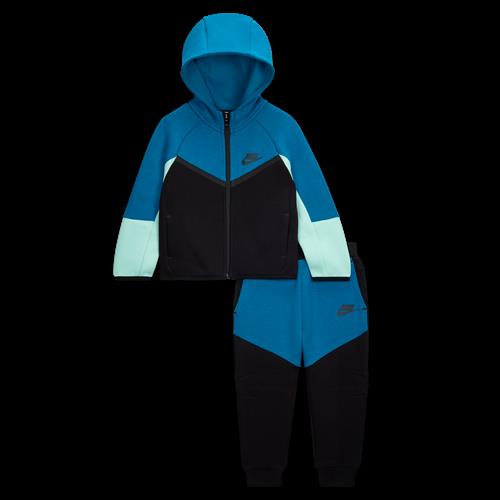 Nike Tech Fleece-sæt i to dele med fuld lynlås til babyer - sort