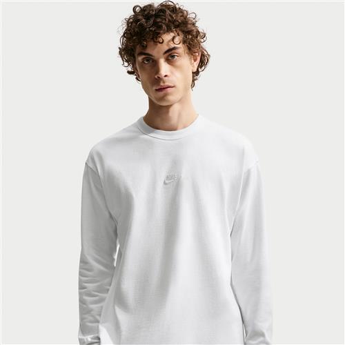 Langærmet Nike Premium Essentials-T-shirt til mænd - hvid