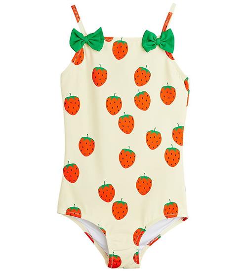 Mini Rodini Badedragt - UV40+ - Strawberries - Off White