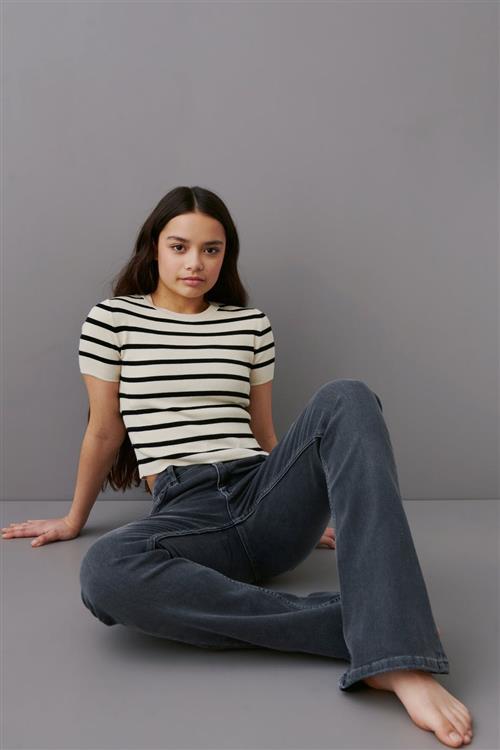 Gina Tricot - jeans - bootcut jeans - Grå - 152 - Pige