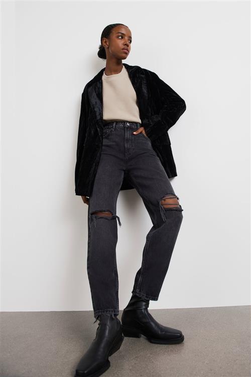 Gina Tricot - Vintage high waist jeans - Highwaist jeans - Sort - 38 - Dame