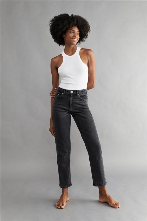 Gina Tricot - Straight stretch jeans - Straight jeans - Sort - 38 - Dame