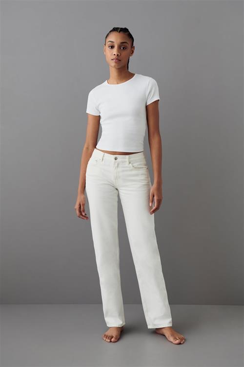 Gina Tricot - Low straight jeans - Low waist jeans - Hvid - 40 - Dame