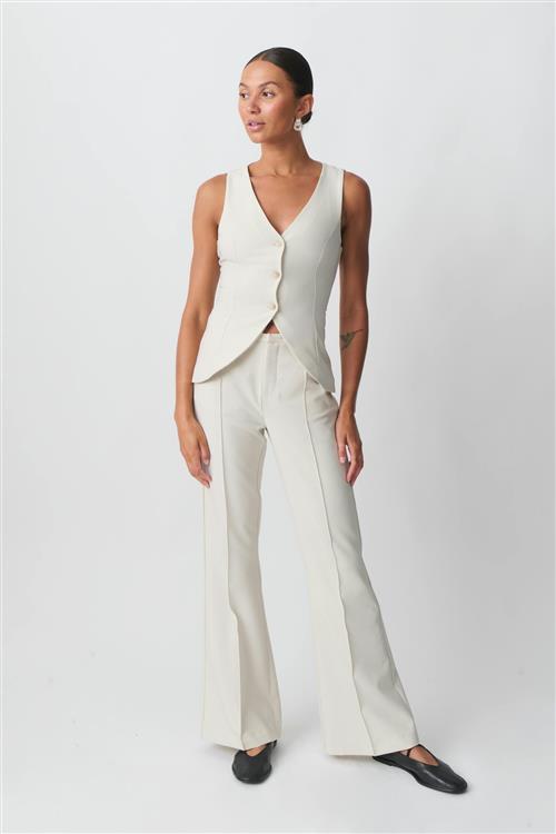 Gina Tricot - Bootcut trousers - Bukser - Beige - L - Dame