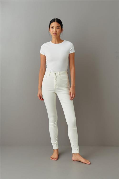 Gina Tricot - high waist jeans - Highwaist jeans - Hvid - M - Dame