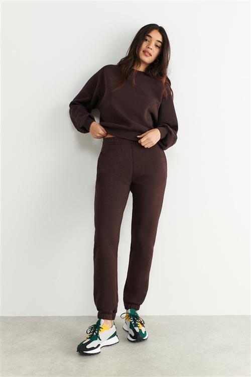 Gina Tricot - Basic sweatpants - Joggingbukser - Beige - XS - Dame