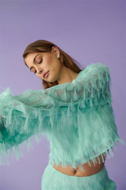 Gina Tricot - blouse - Bluser - Blå - S - Dame