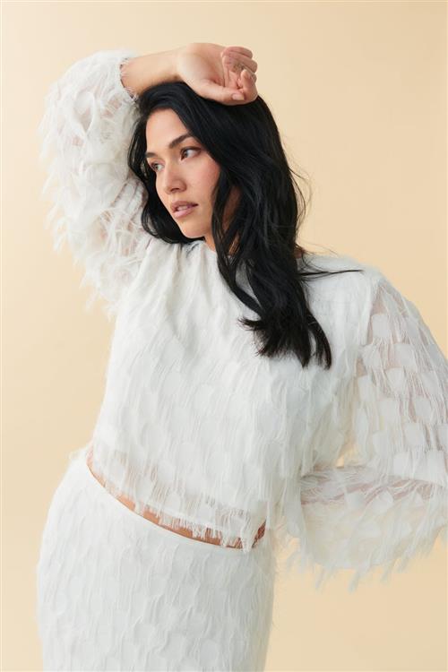 Gina Tricot - blouse - Bluser - Hvid - M - Dame