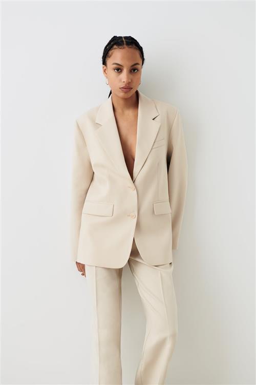 Gina Tricot - Oversized blazer - Blazere - Beige - S - Dame
