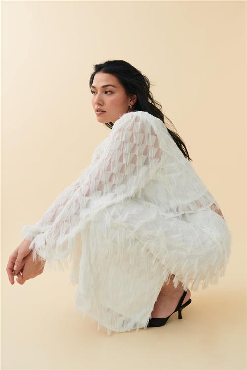 Gina Tricot - Fluffy skirt - Nederdele - Hvid - M - Dame