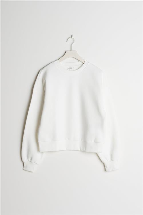 Gina Tricot - Basic sweater - Collegetrøjer - Hvid - M - Dame