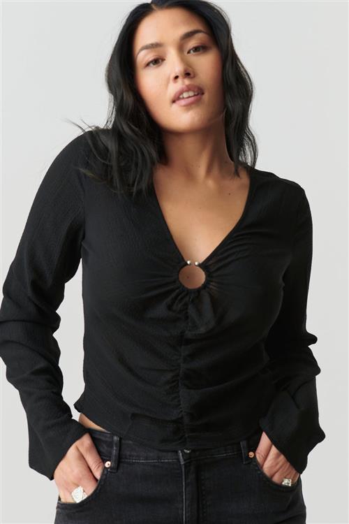 Gina Tricot - Shane blouse - Toppe - Sort - M - Dame