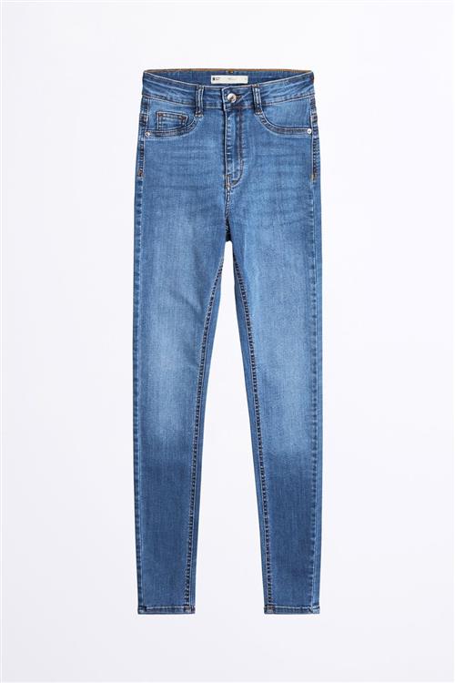 Gina Tricot - Molly high waist jeans - Highwaist jeans - Blå - XS - Dame