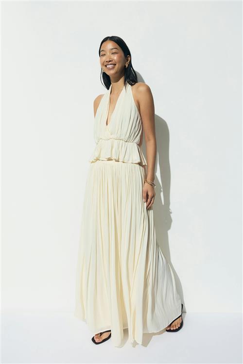 Gina Tricot - Flowy maxi skirt - lange nederdele - Hvid - 38 - Dame