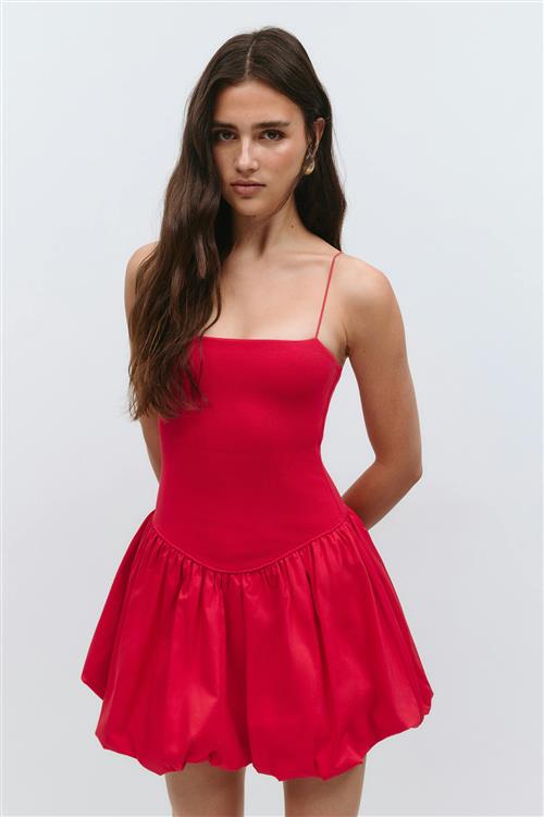 Gina Tricot - Balloon mini dress - korte kjoler - Rød - S - Dame