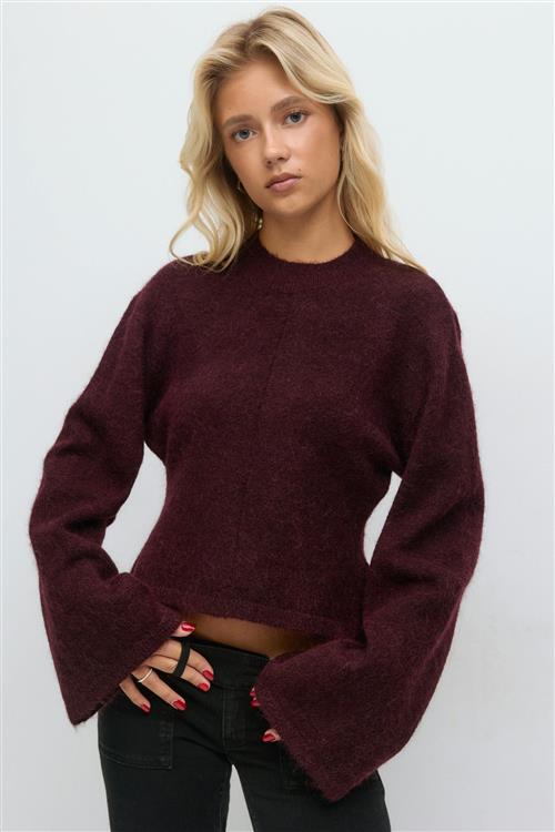 Gina Tricot - 14+ sculpture knitted sweater - Trøjer - Rød - XS - Dame