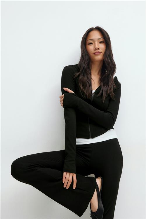 Gina Tricot - Zip hoodie jacket - hoodies - Sort - M - Dame