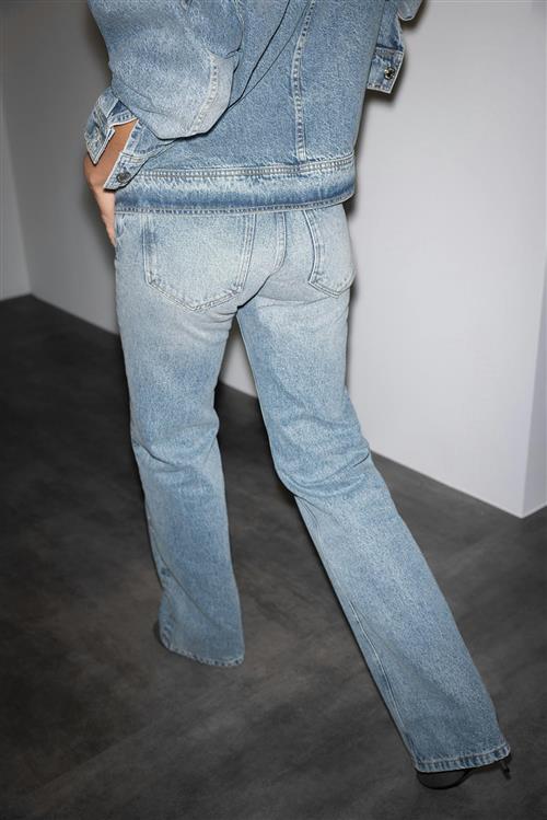 Gina Tricot - Crush straight jeans - Straight jeans - Blå - 38 - Dame