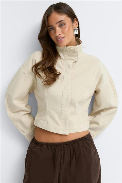 Gina Tricot - Sculpted denim jacket - Denim jakker - Gul - 38 - Dame