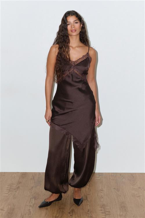 Gina Tricot - Satin dress - Kjoler & Jumpsuits - Brun - 36 - Dame