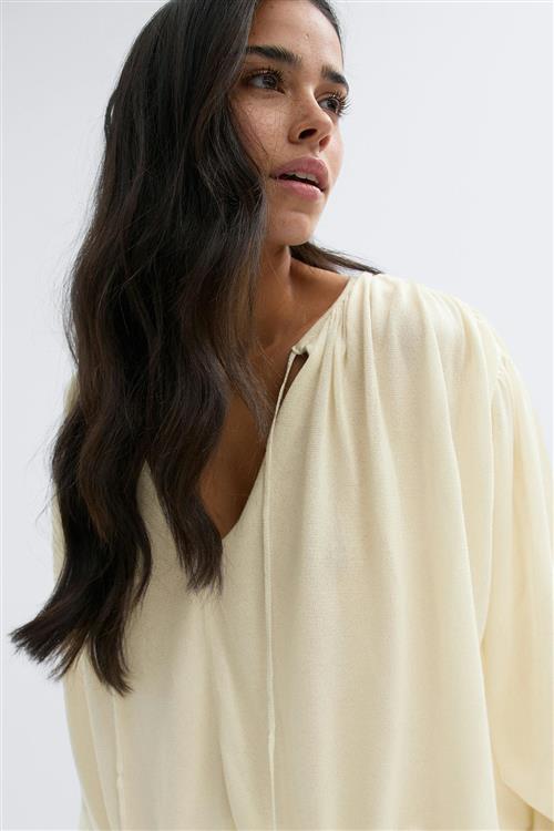 Gina Tricot - Knitted balloon top - Langærmede toppe - Hvid - S - Dame