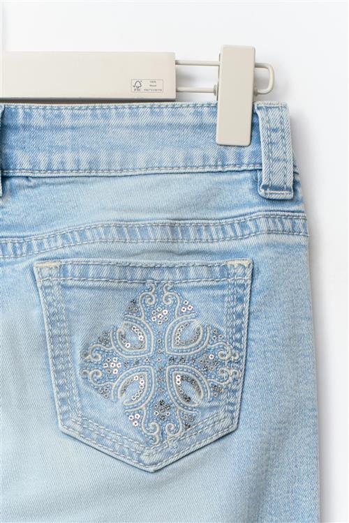 Gina Tricot - 14+ the cross low jeans tall - Low waist jeans - Blå - L - Dame