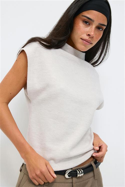 Gina Tricot - Soft funnel neck top - Toppe - Beige - S - Dame