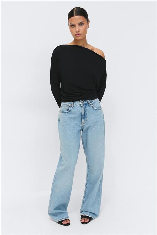 Gina Tricot - Dropped shoulder top - Off shoulder-top - Sort - L - Dame