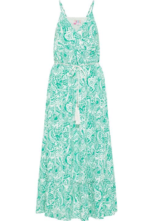 IZIA Sommerkjole  grøn / hvid