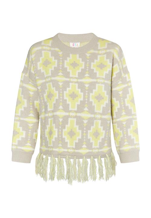 IZIA Pullover  grå / lime / hvid