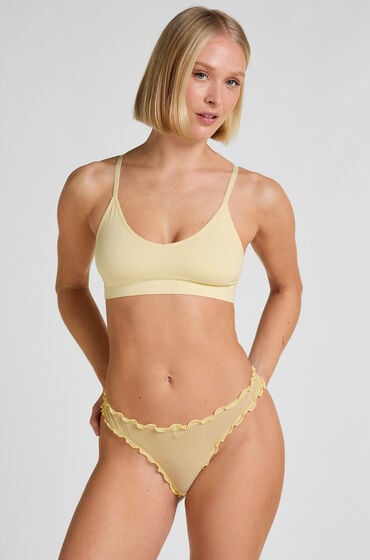 Hunkemöller 3-pak Gingham String Gul