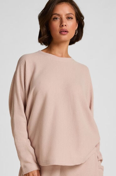 Hunkemöller Pyjamas Top Waffle Everly Beige