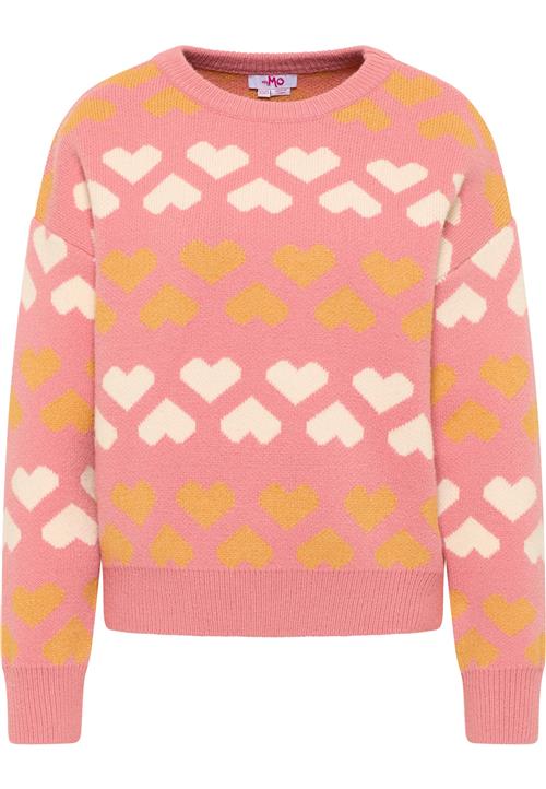 MYMO Pullover 'Blonda'  fersken / pink / hvid