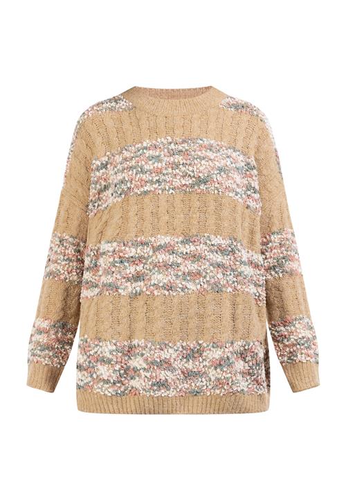 usha FESTIVAL Pullover 'Rakata'  lysebrun / mint / gammelrosa / hvid
