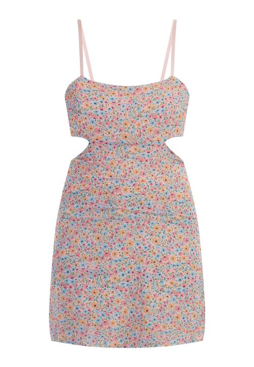 MYMO Sommerkjole  lyseblå / grøn / orange / lys pink