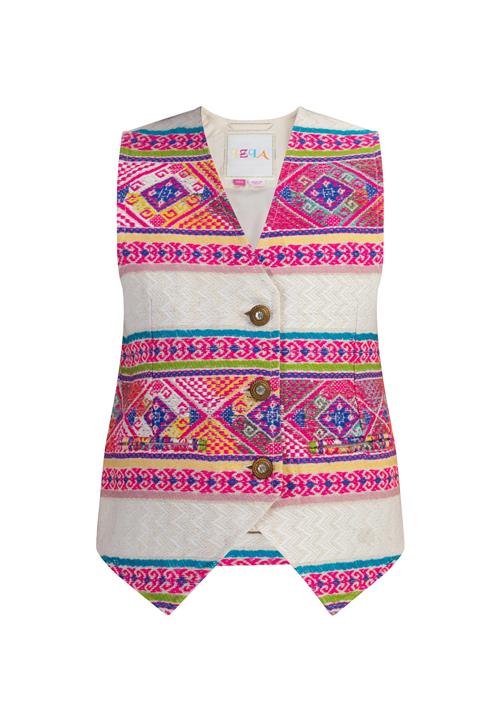 IZIA Vest  koboltblåt / lysegul / magenta / naturhvid