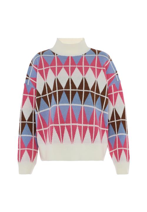 FENIA Pullover  blå / brun / pink / hvid