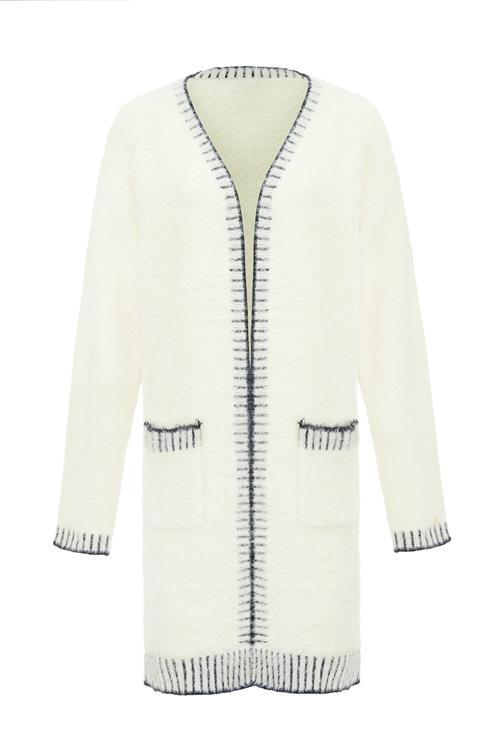 Poomi Cardigan  sort / hvid