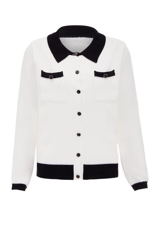 CARNEA Cardigan  sort / uldhvid