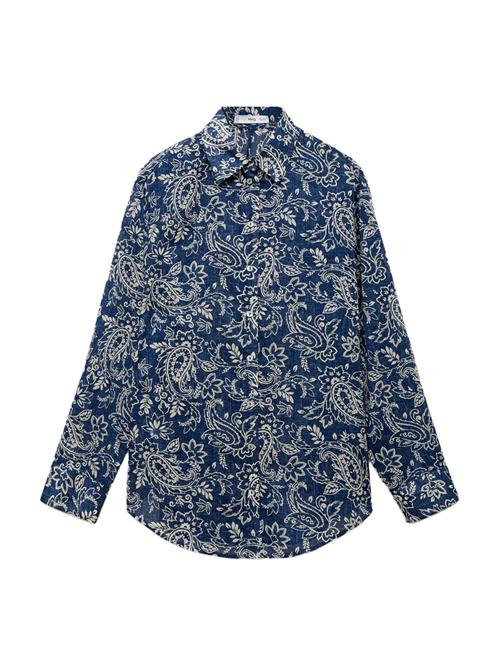 MANGO Bluse 'NEMO'  navy / hvid
