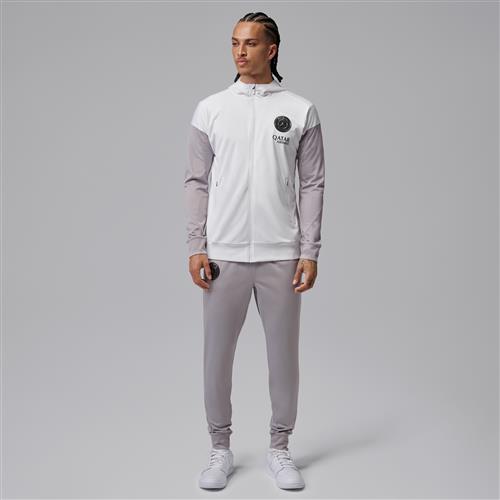 Paris Saint-Germain Strike Night Edition Jordan Dri-FIT-fodbold-tracksuit med hætte til mænd - hvid