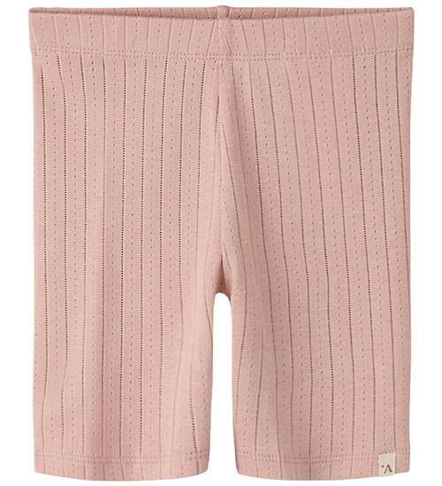 Lil' Atelier Cykelshorts - Modal - Hulmønster - NmfRachel - Mist