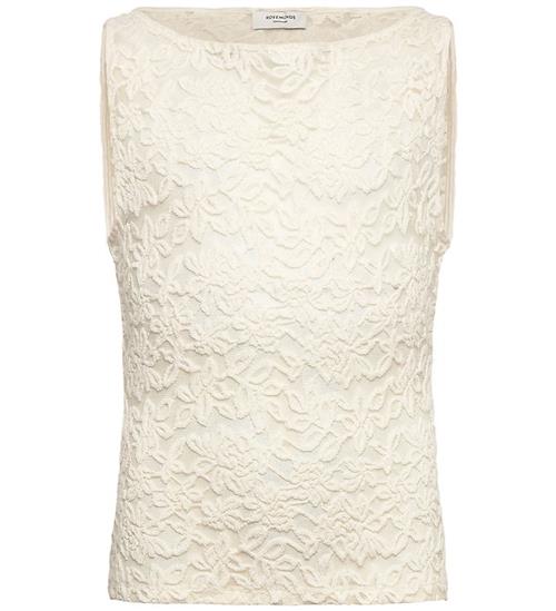 Rosemunde Top - RkDelicia - Ivory m. Broderie Anglaise