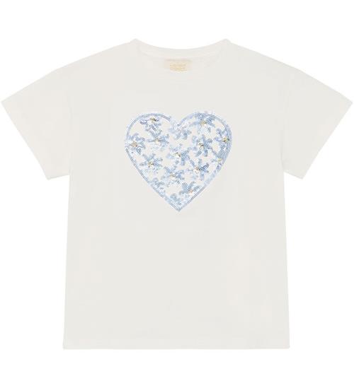 Creamie T-shirt - Cloud m. Pailetter