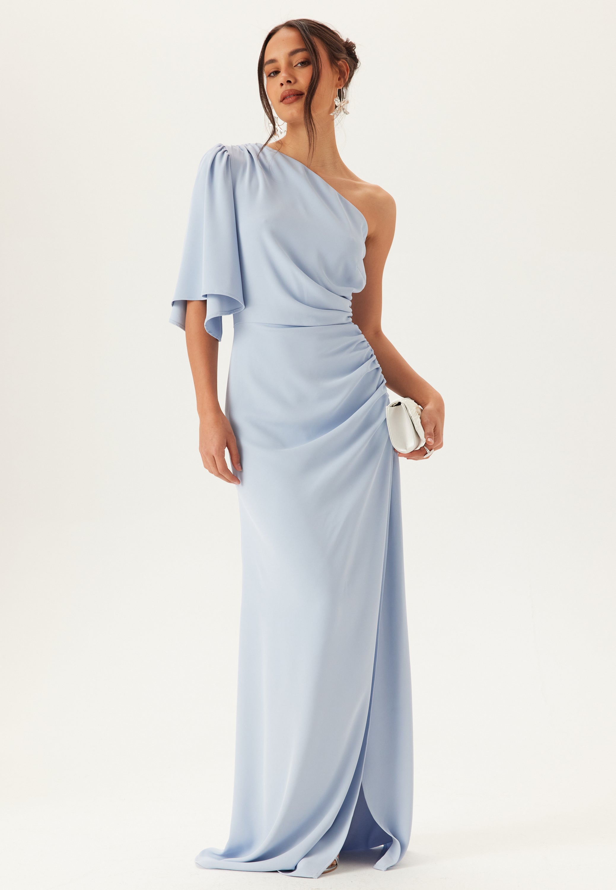 BUBBLEROOM OCCASION Ruched One Shoulder Gown