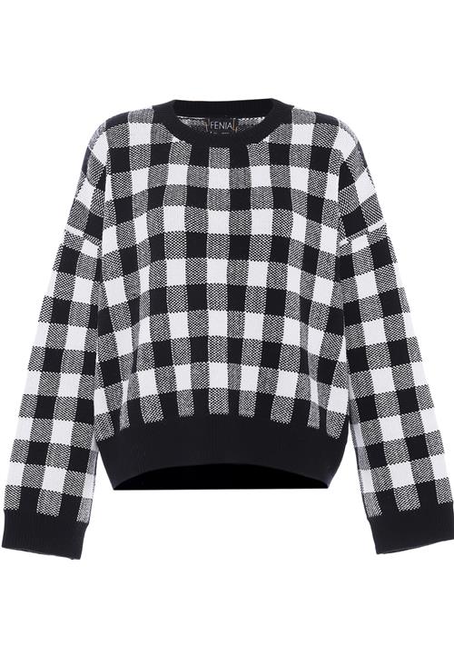 FENIA Pullover  sort / hvid